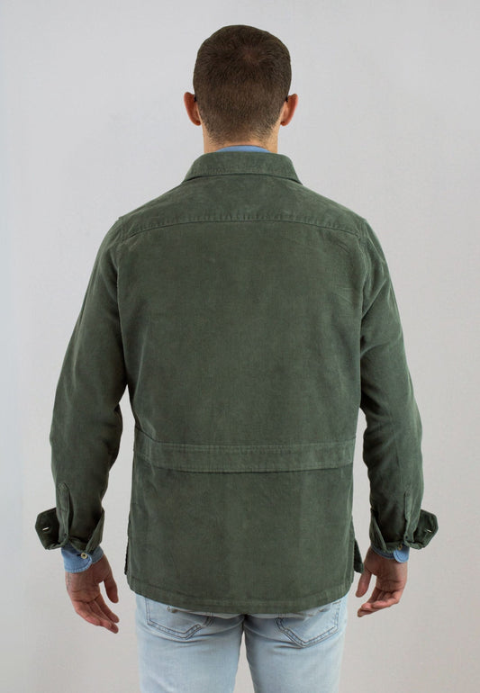 Sobrecamisa sahariana de pana kaki