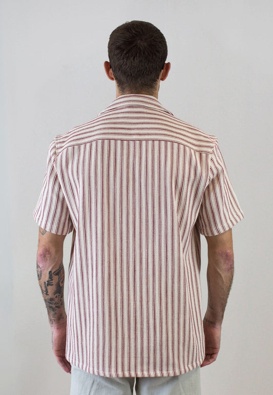 Camisa de punto rayas rojas