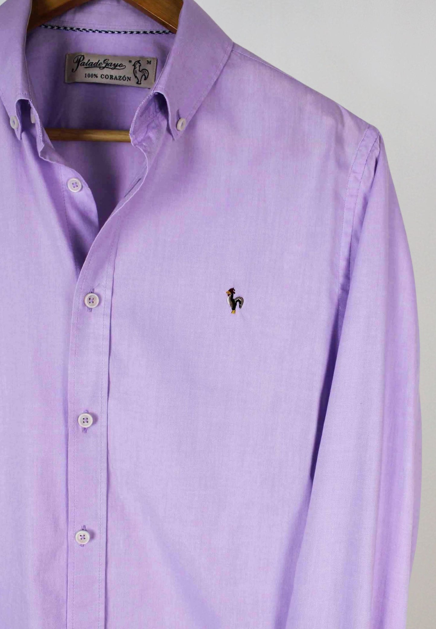 Camisa oxford lavado lila