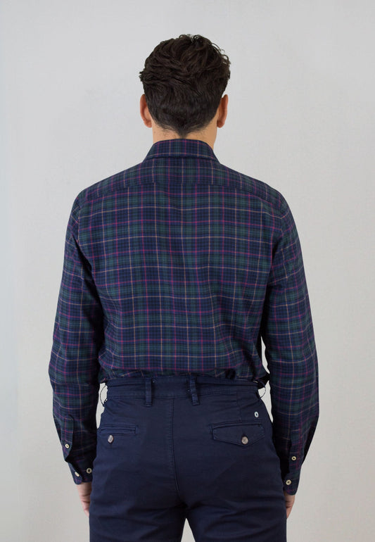 Camisa de cuadro marino