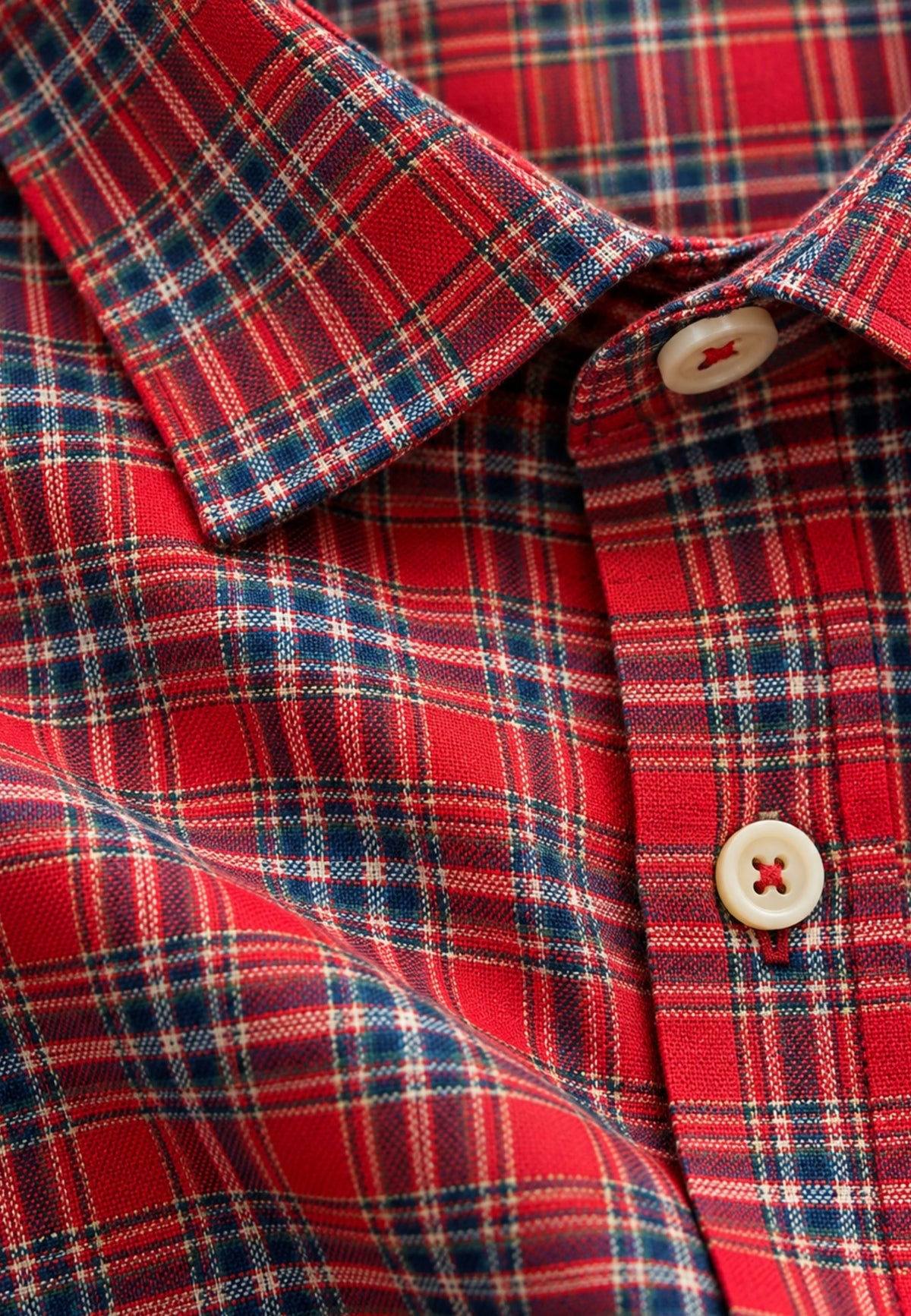 Camisa de cuadros rojos