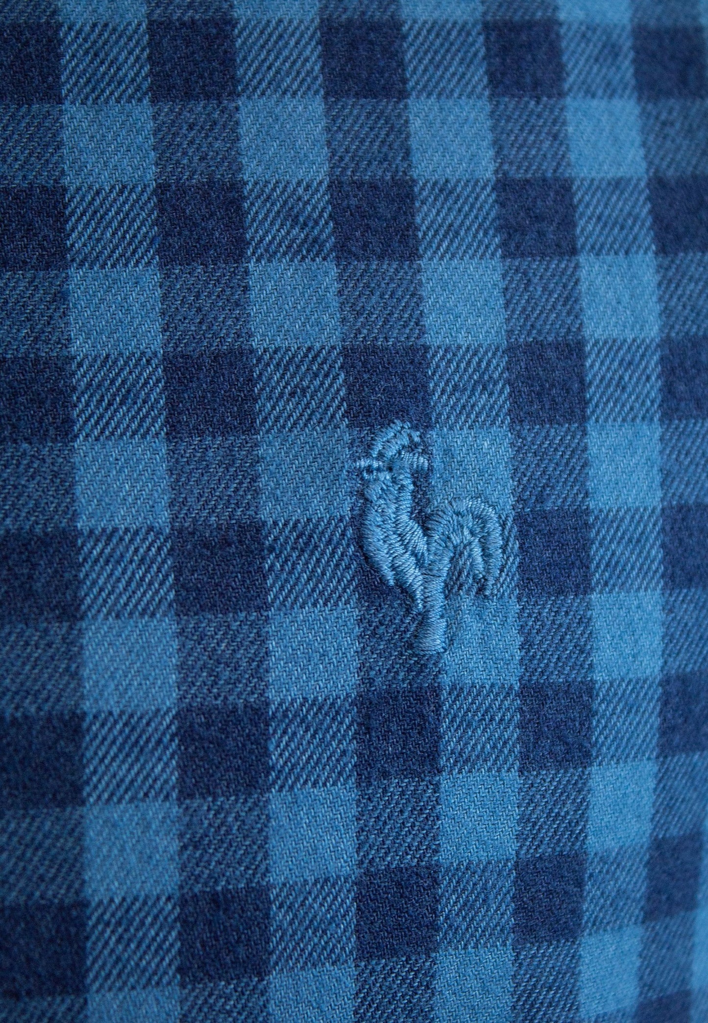 Camisa de franela a cuadros azul