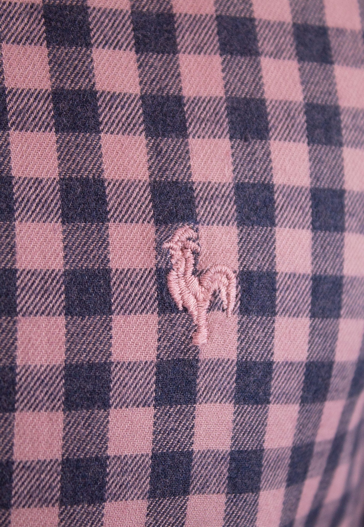 Camisa de franela a cuadros burgundi