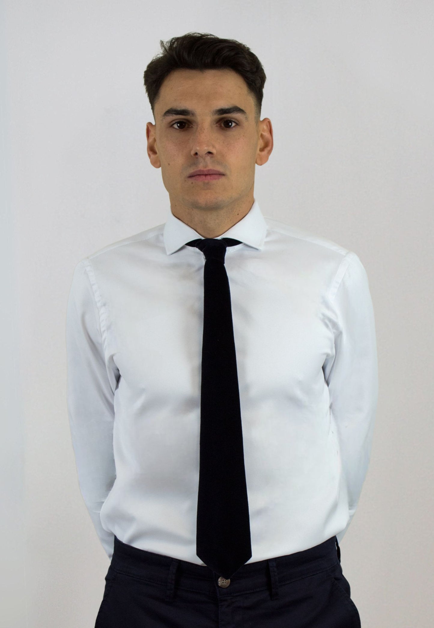 Camisa blanca clásica doble puño