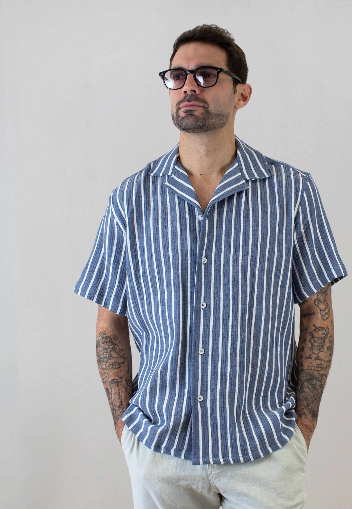 Light blue gingham shirt