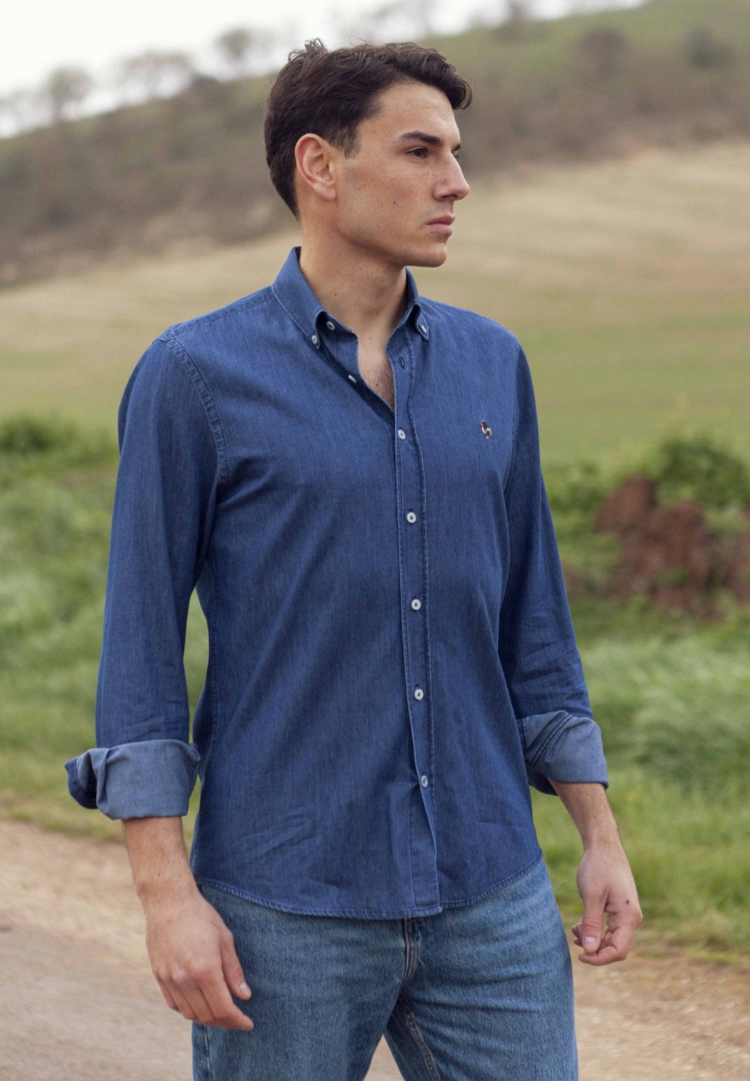 Camisa denim oscuro