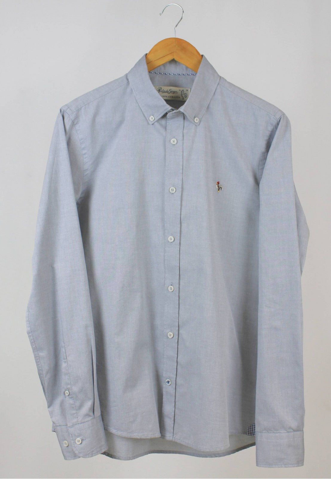 Camisa oxford lavado gris