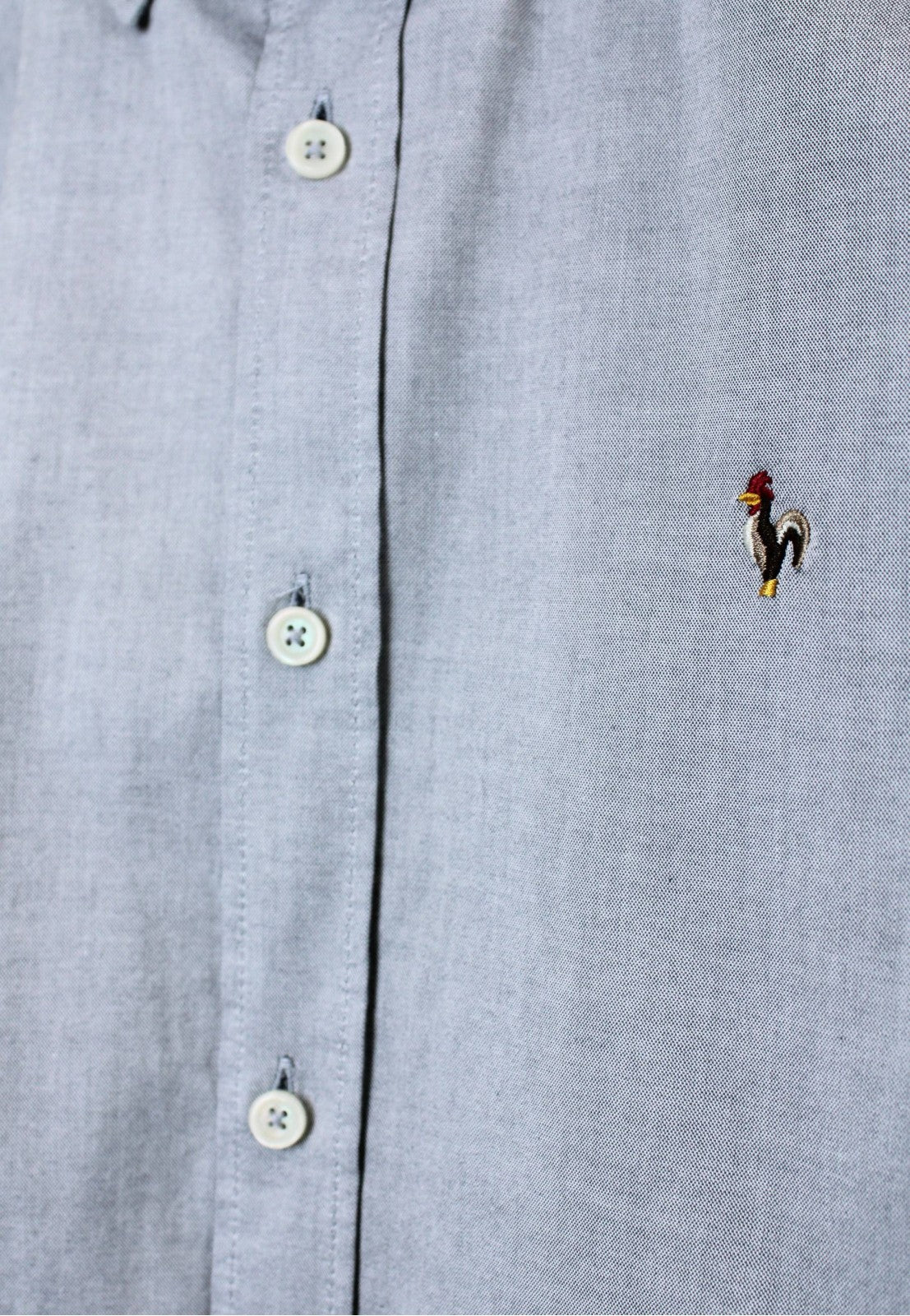 Camisa oxford lavado gris