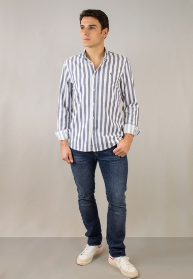 Camisa de hombre rayas anchas Granada de Patadegayo, calidad y sostenible hecha en España - completo