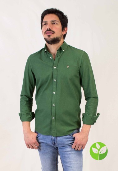 Camisa de hombre Leonardo Patadegayo de calidad sostenible fabricada en España - plano delantero