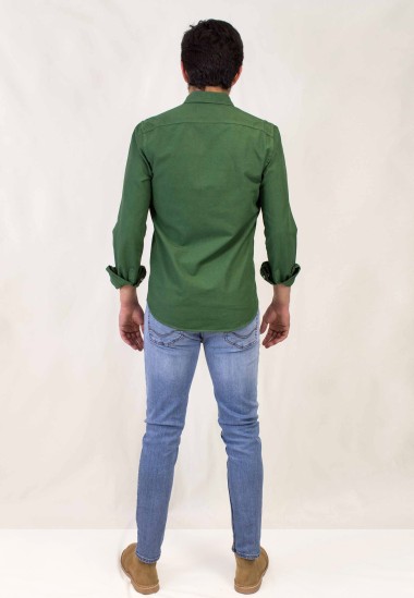 Camisa de hombre Leonardo Patadegayo de calidad sostenible fabricada en España - plano trasero
