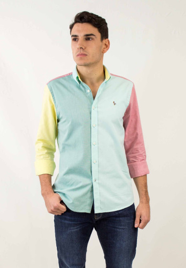 Camisa de hombre Bogart Patadegayo. Camisa de calidad, camisa sostenible fabricada en España - plano delantero