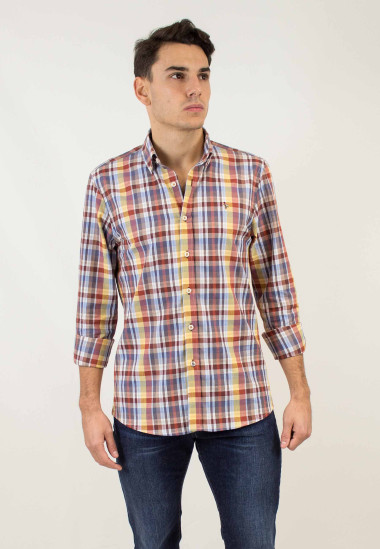 Camisa de hombre Cruise Patadegayo. Camisa de calidad, camisa sostenible fabricada en España - plano delantero