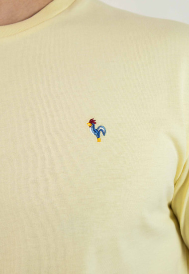 Camiseta básica de hombre Alfred amarillo Patadegayo de calidad sostenible fabricado en España - plano espalda
