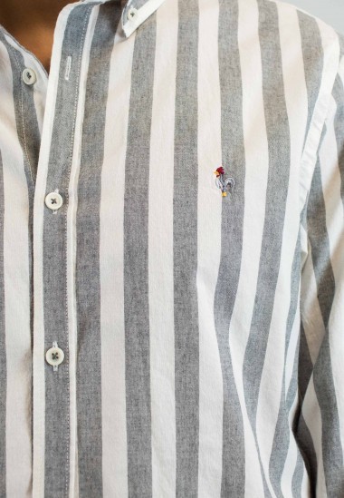 Camisa de hombre rayas anchas Granada de Patadegayo, calidad y sostenible hecha en España - delantero