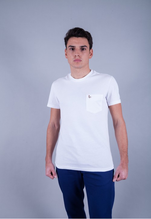 Camiseta de hombre Carmen blanca Patadegayo de calidad sostenible fabricado en España - sesión