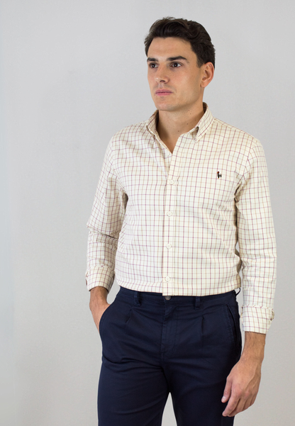 Camisa de cuadro en tonos claros