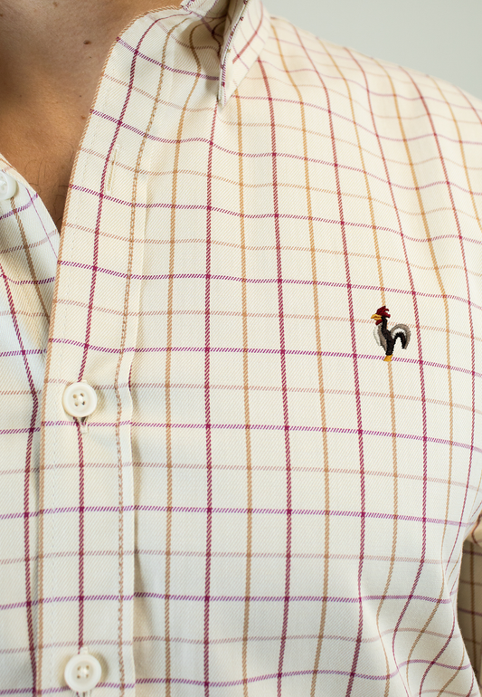 Camisa de cuadro en tonos claros