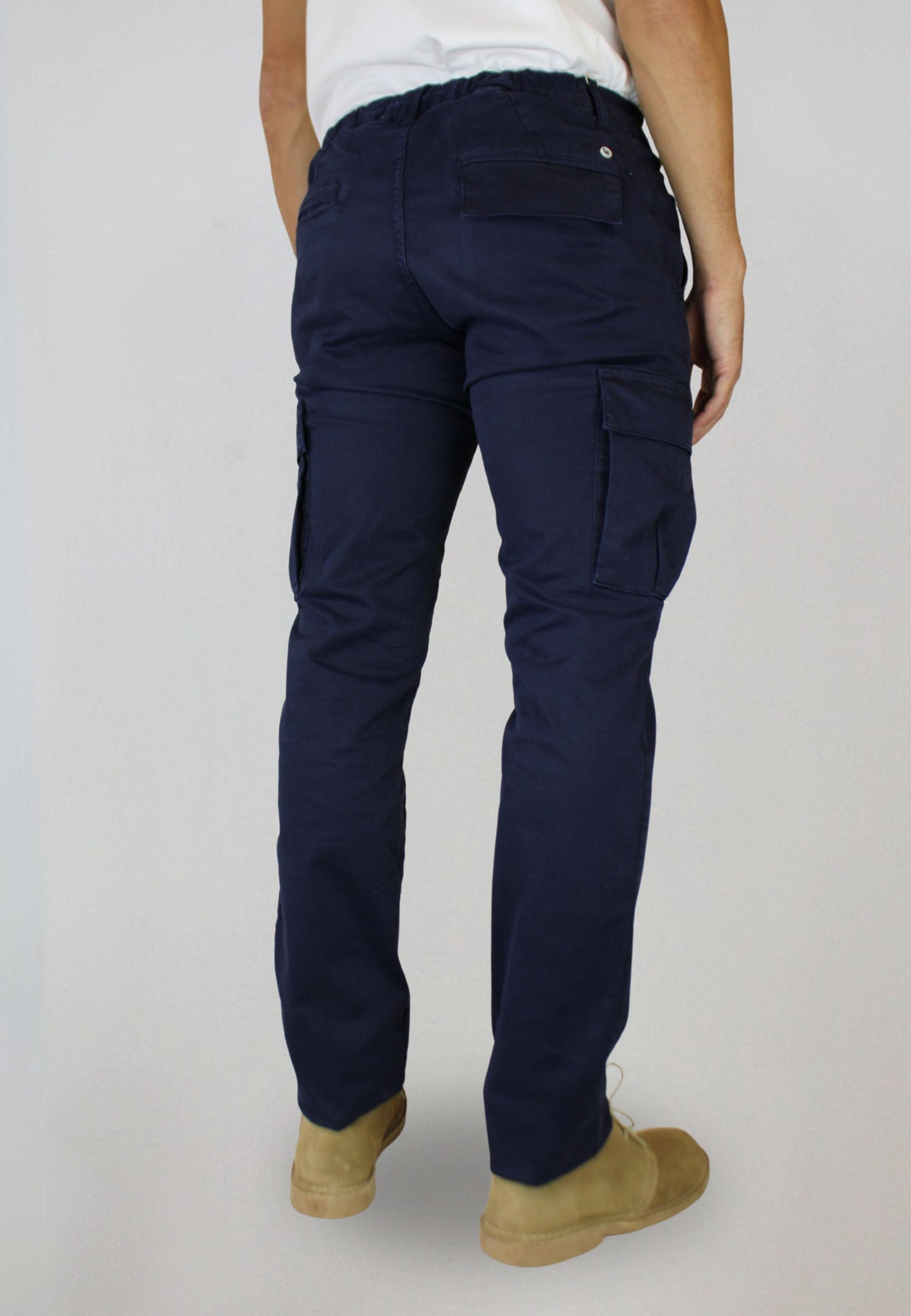 Pantalón cargo gomas marino hombre