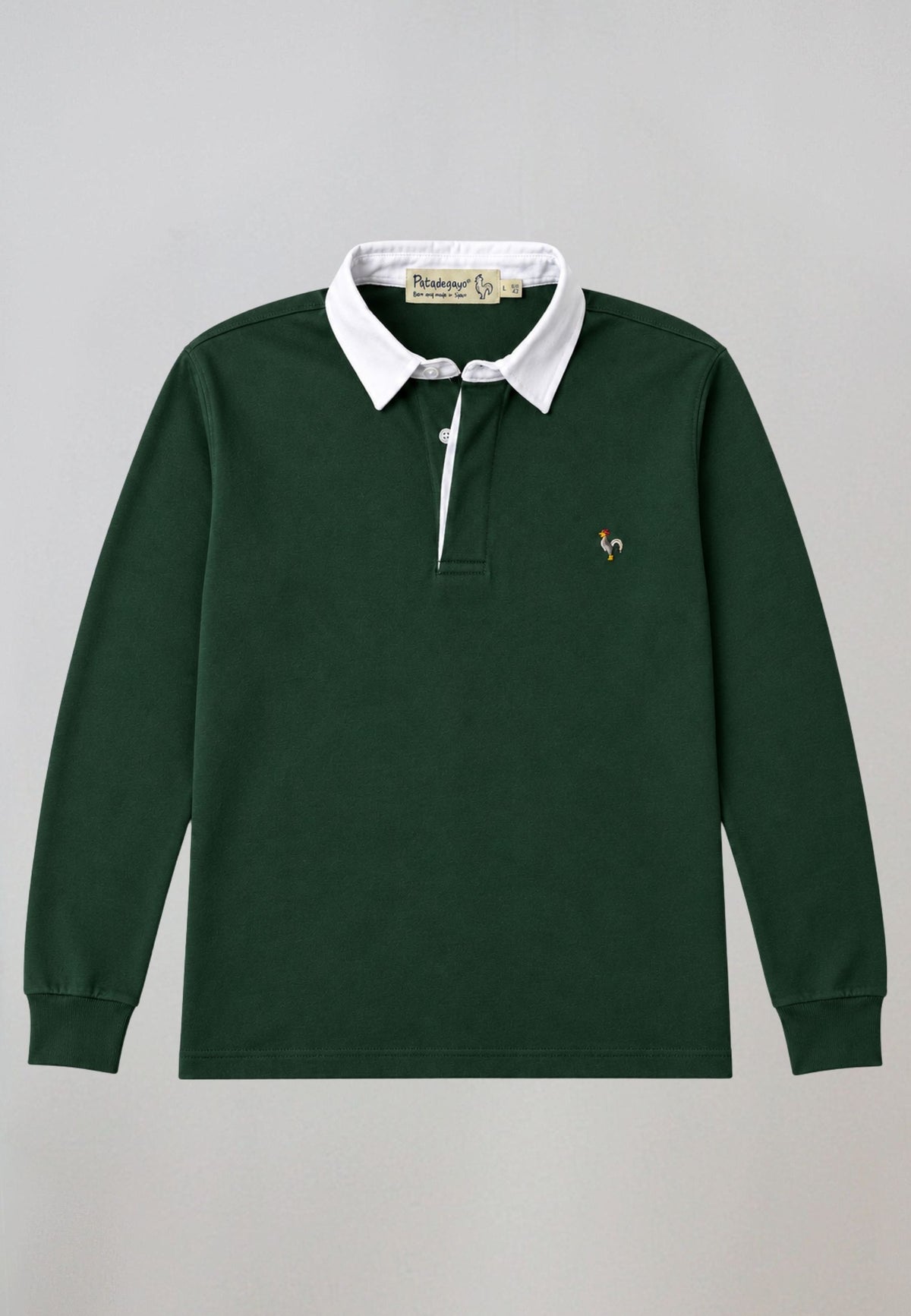 Polo de manga larga verde botella