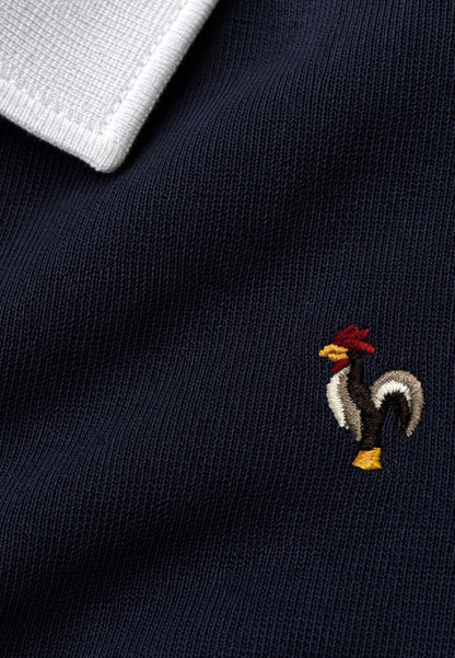 Polo de manga larga azul marino