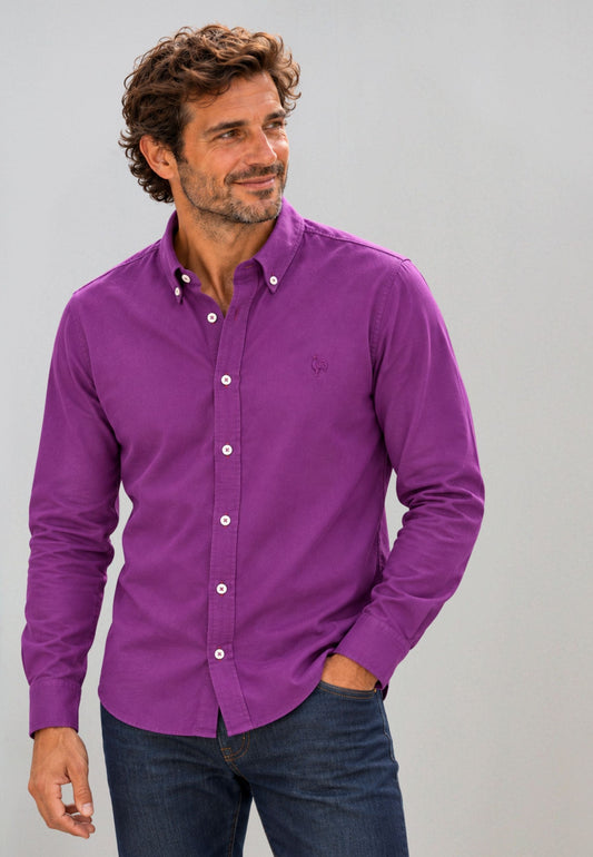 Camisa Oxford morado especial