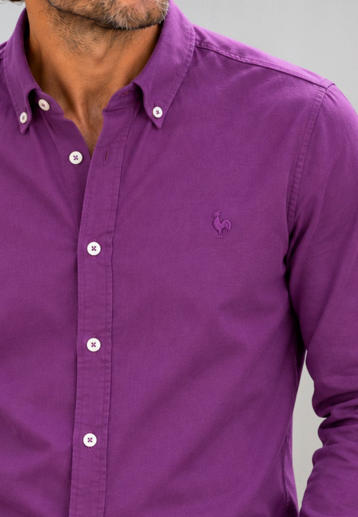 Camisa Oxford morado especial