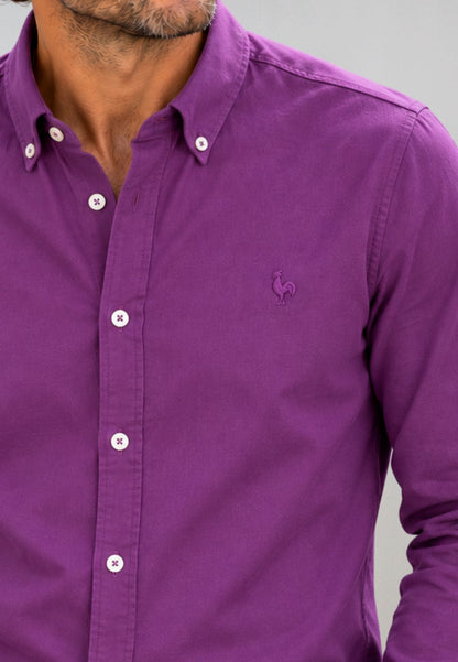 Camisa Oxford morado especial