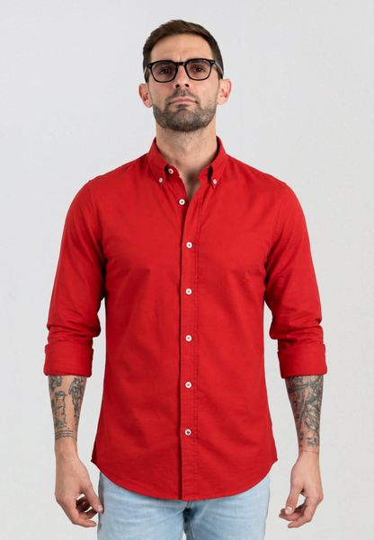 Chemise Oxford à rayures vert foncé