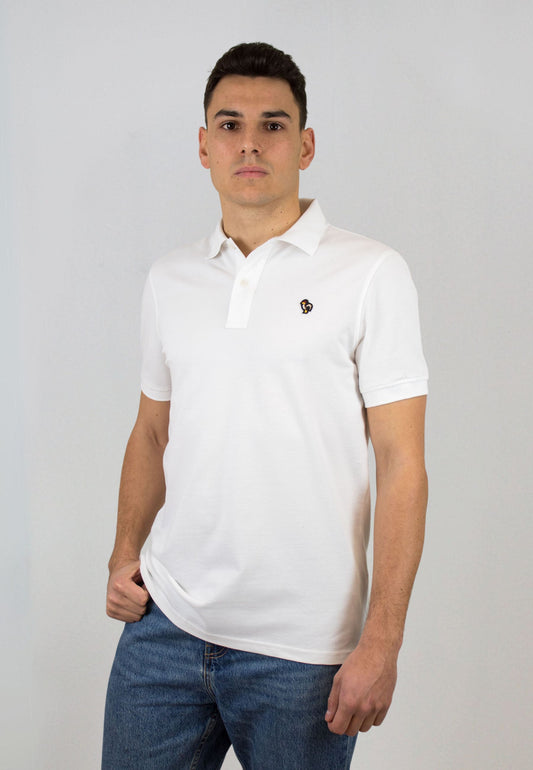 Polo blanco de manga corta
