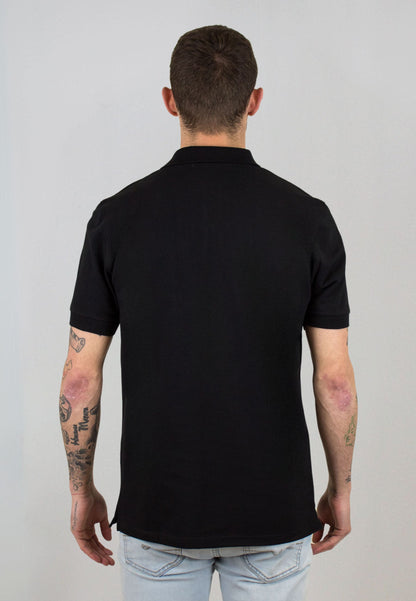 Polo negro de manga corta