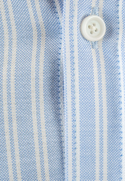 Camisa Oxford celeste de doble raya