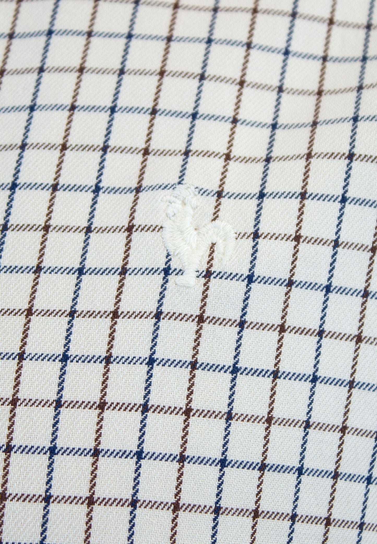 Camisa de cuadro en tinte crudo