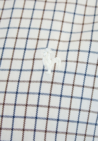 Camisa de cuadro en tinte crudo