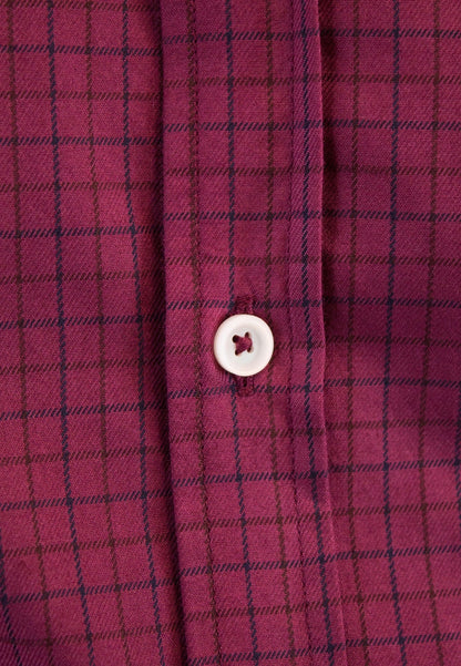 Camisa de cuadro en tinte granate