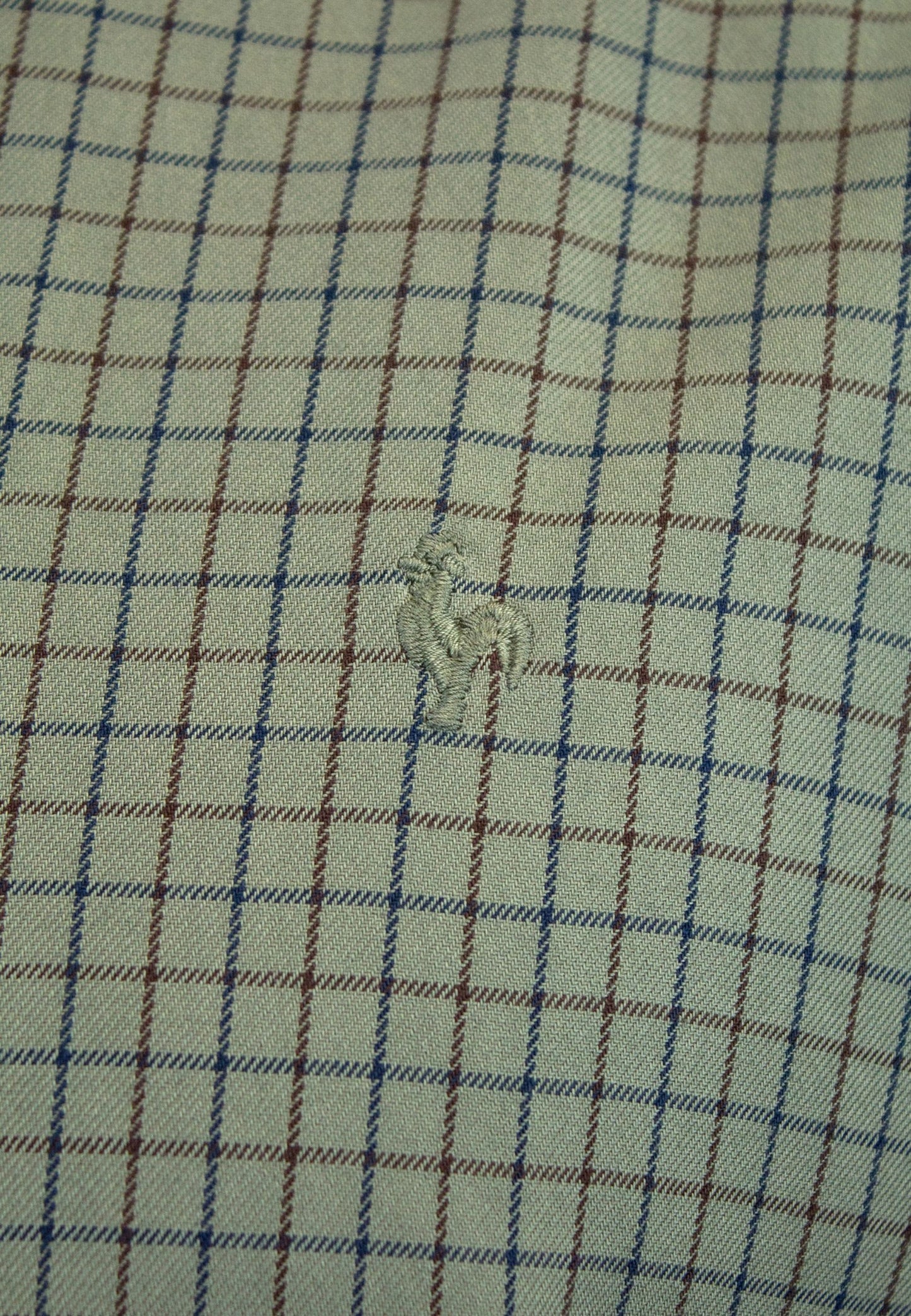 Camisa de cuadro en tinte kaki