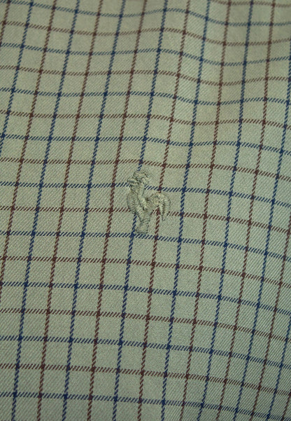 Camisa de cuadro en tinte kaki