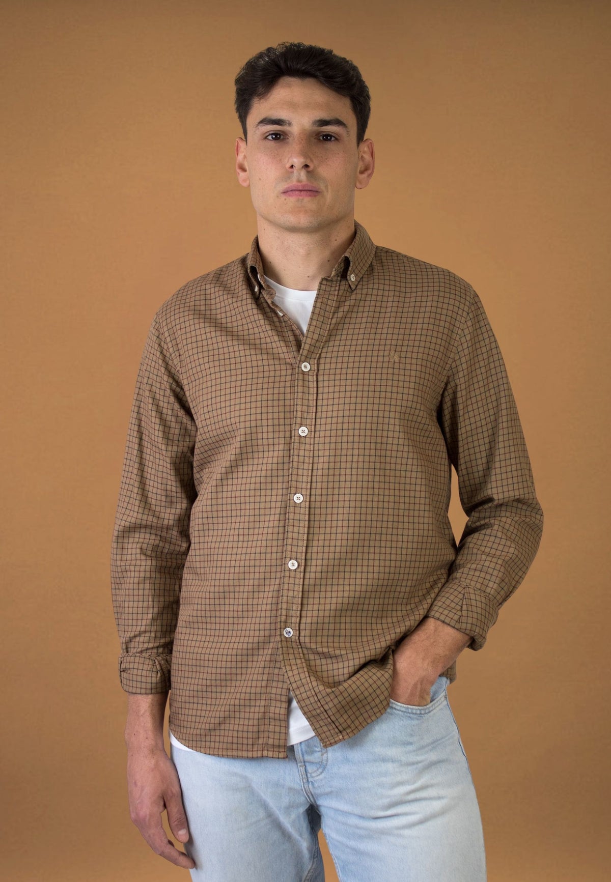 Pink striped oxford shirt