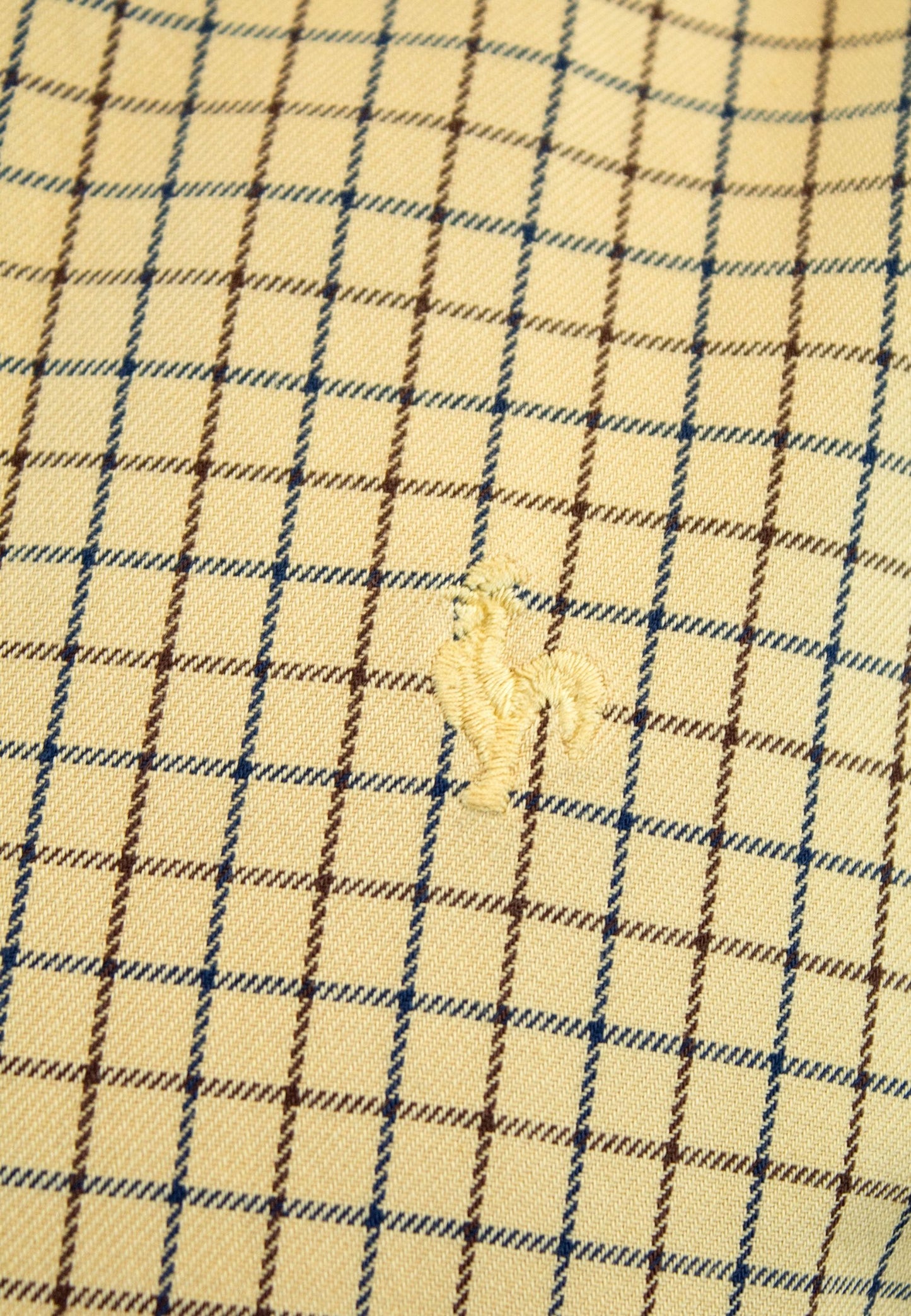 Camisa de cuadro en tinte mostaza