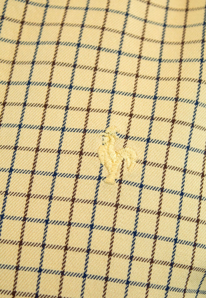 Camisa de cuadro en tinte mostaza