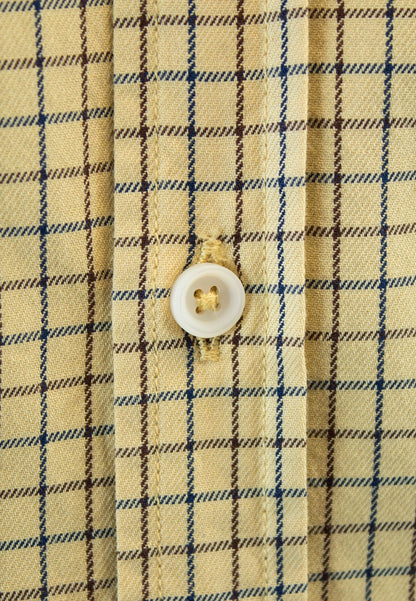Camisa de cuadro en tinte mostaza
