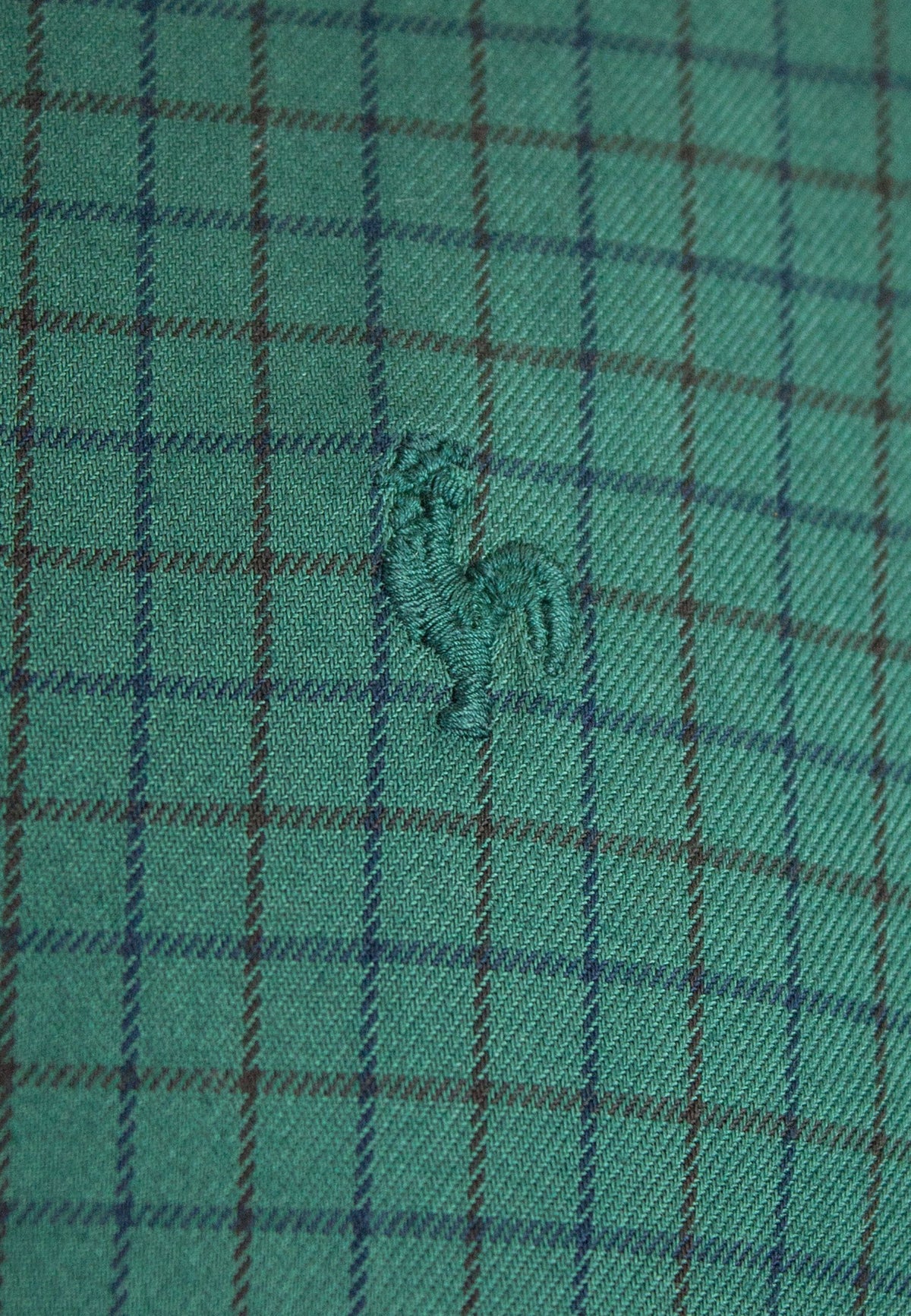 Camisa de cuadro en tinte verde