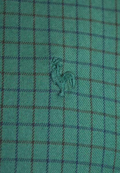 Camisa de cuadro en tinte verde