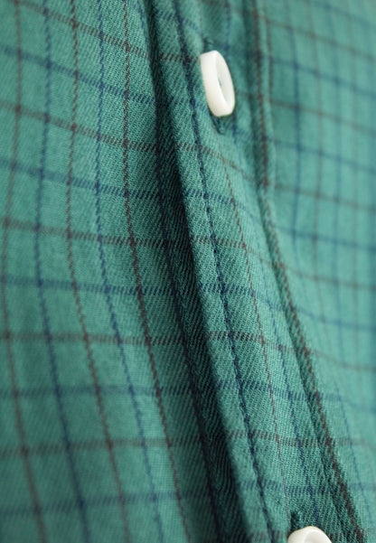 Camisa de cuadro en tinte verde