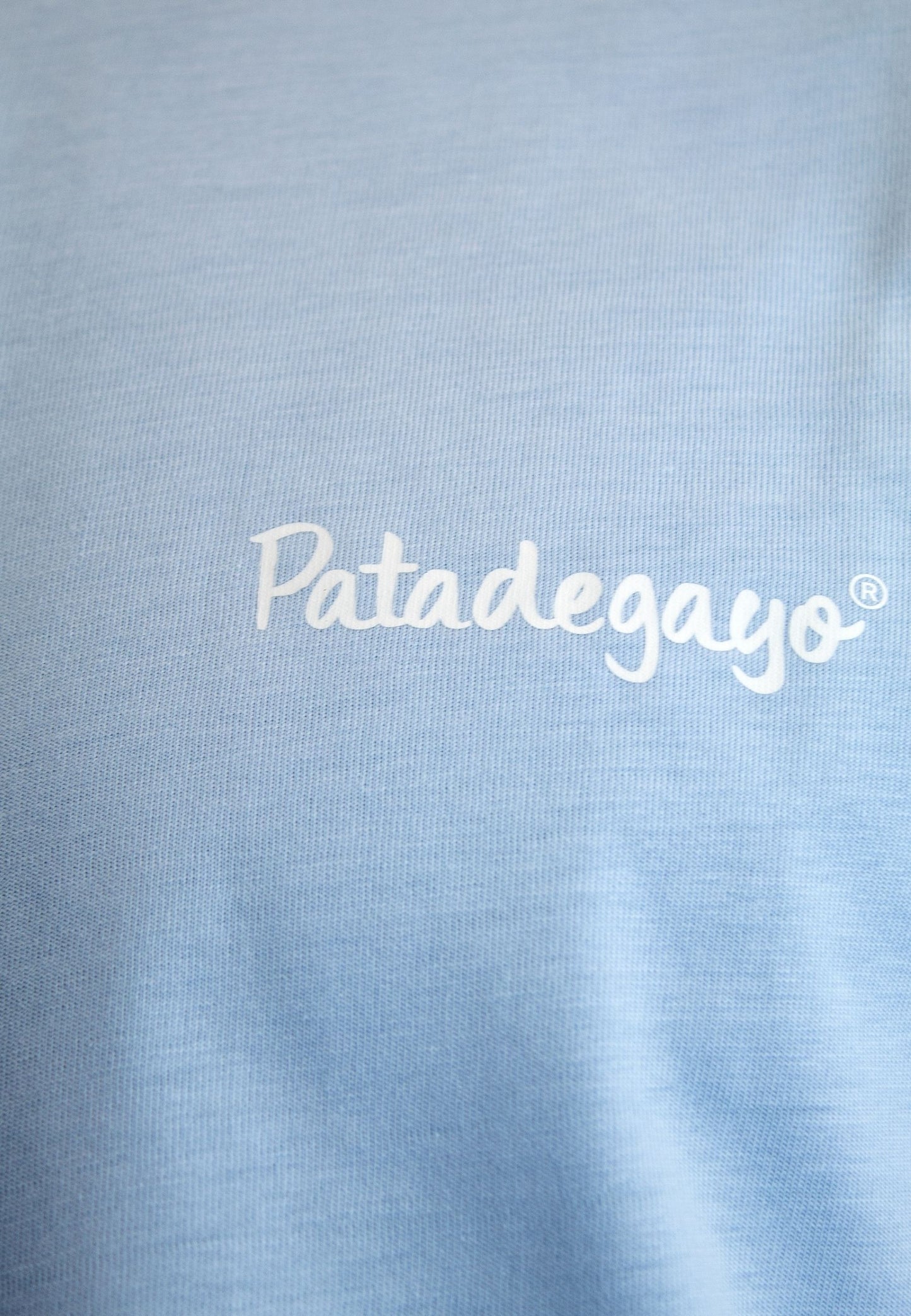 Camiseta celeste con serigrafía