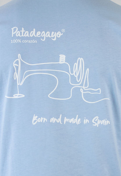 Camiseta celeste con serigrafía