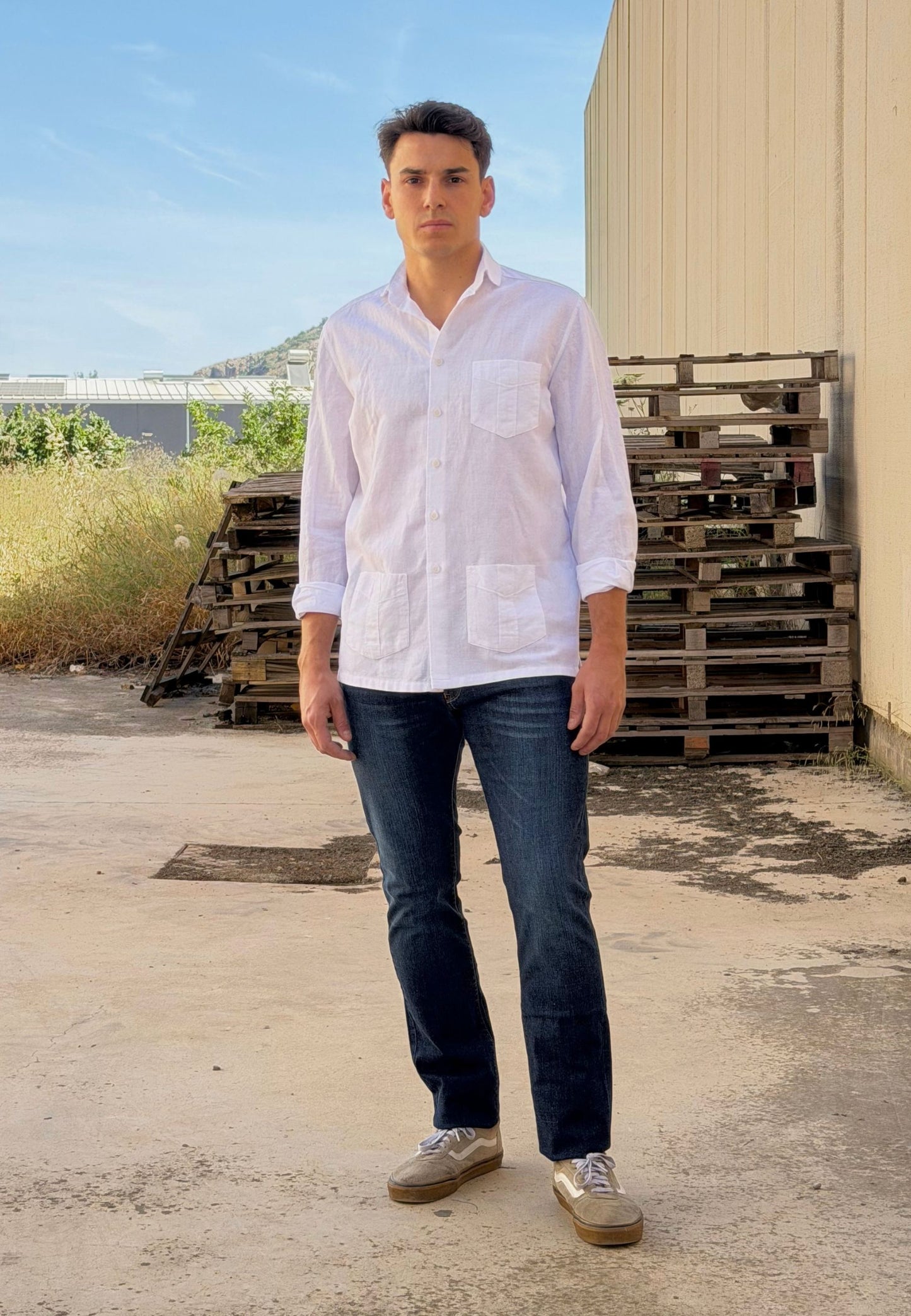 Pink striped oxford shirt