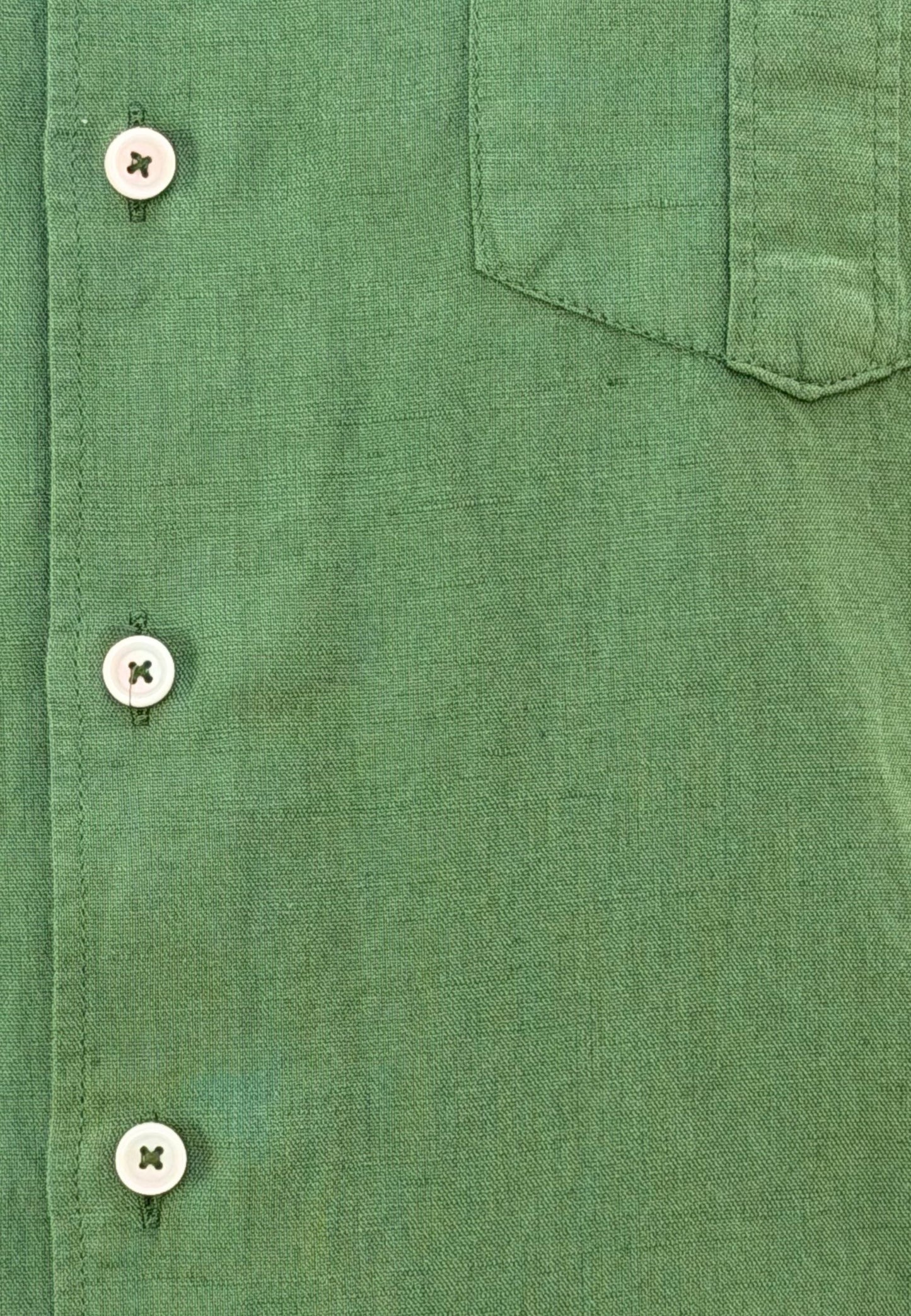 Camisa cubana con lino verde