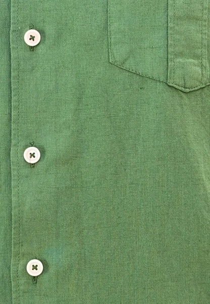 Camisa cubana con lino verde