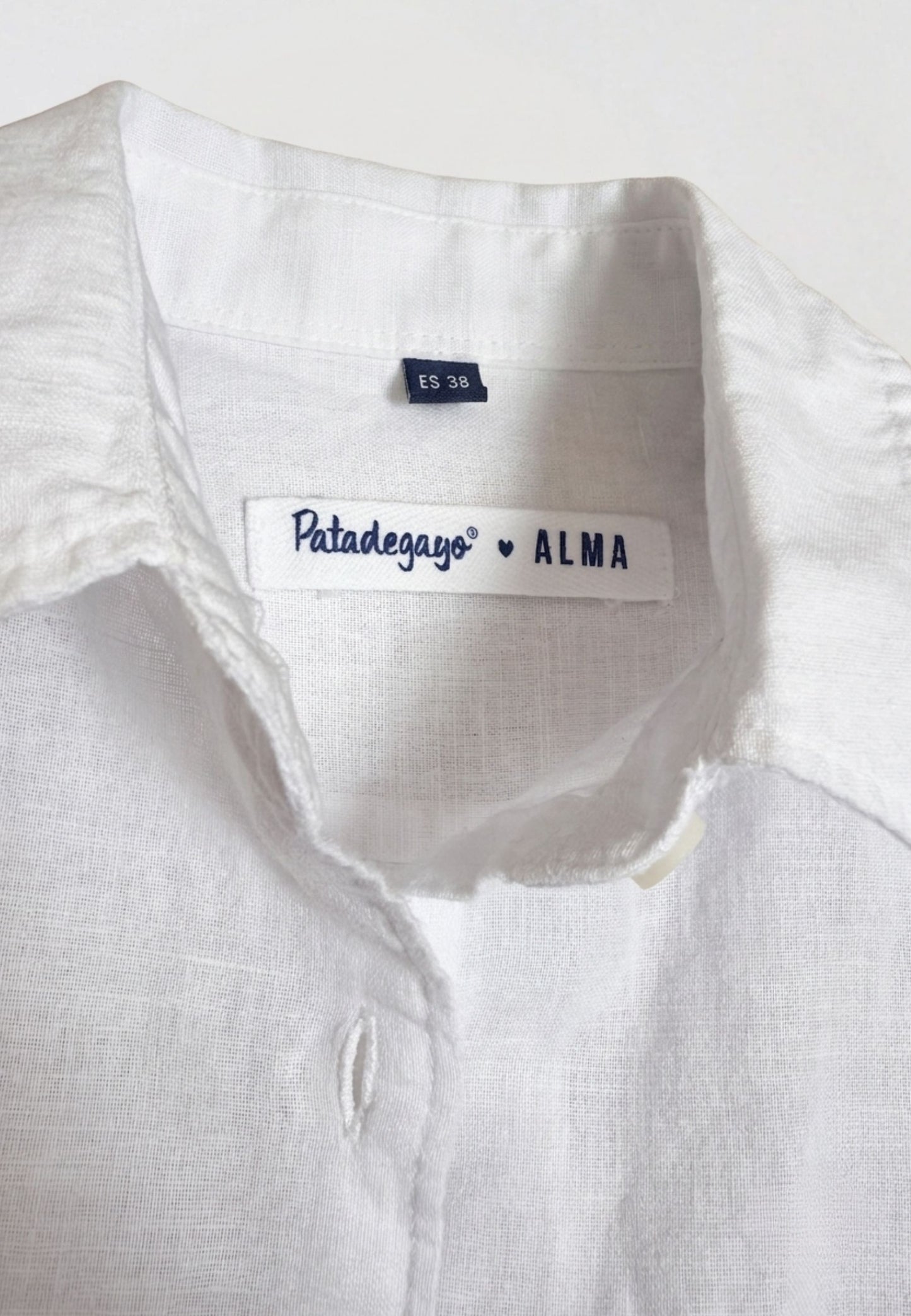 Camisa blanca de lino mujer